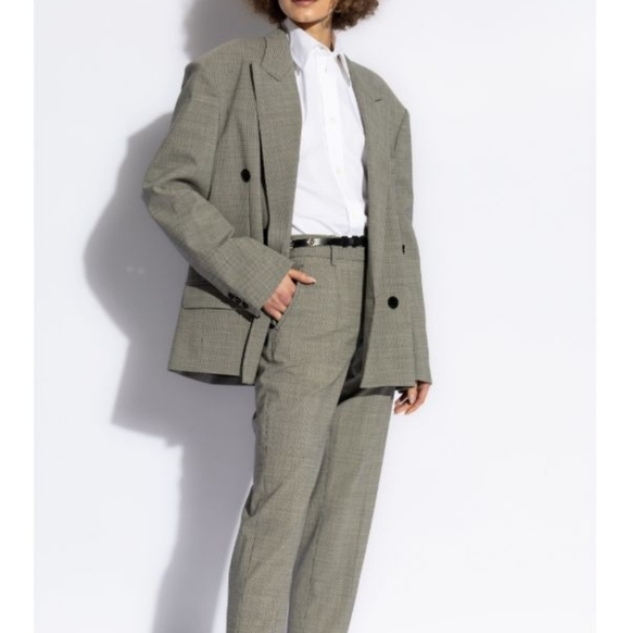 Isabel Marant Blue White Cotton Poplin Striped Shirt 40 L - Picture 2 of 8